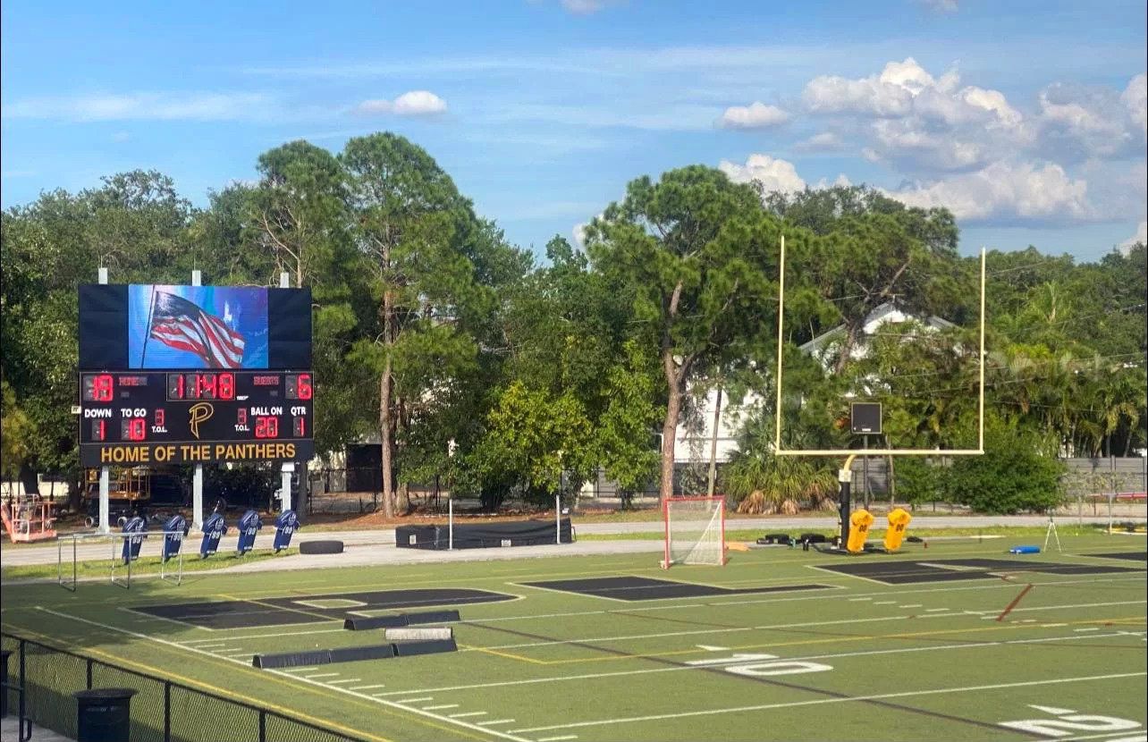 Ensure every fan in the stands can see the clock clearly with a high-contrast football scoreboard.