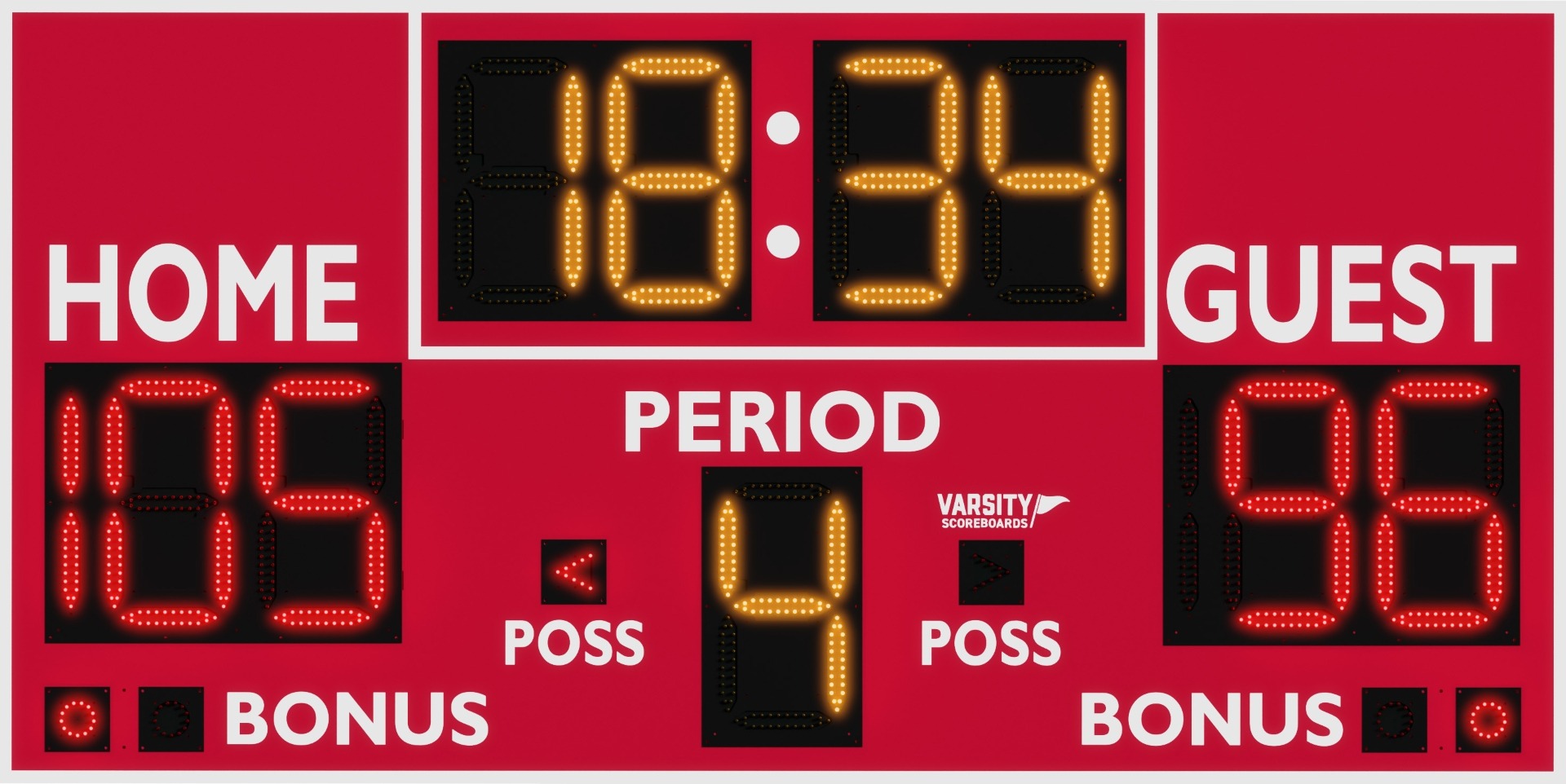 2230 Basketball/Multisport Scoreboard- Indoor