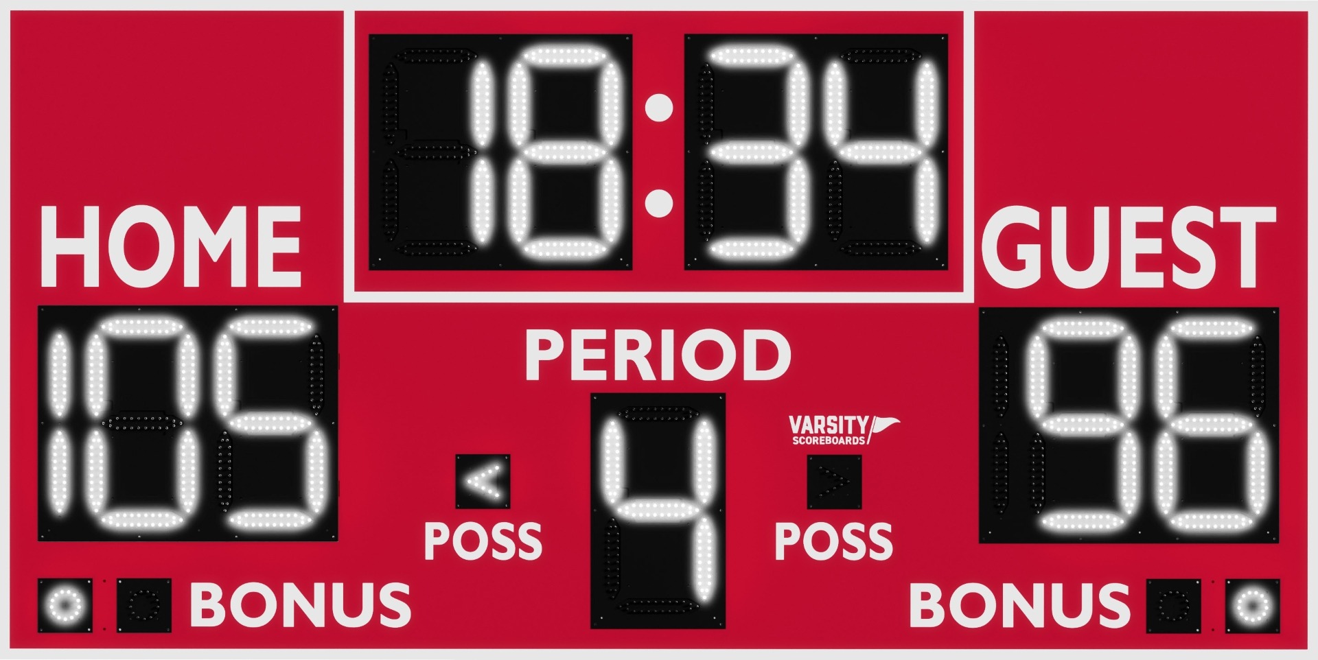 2230 Basketball/Multisport Scoreboard- Indoor