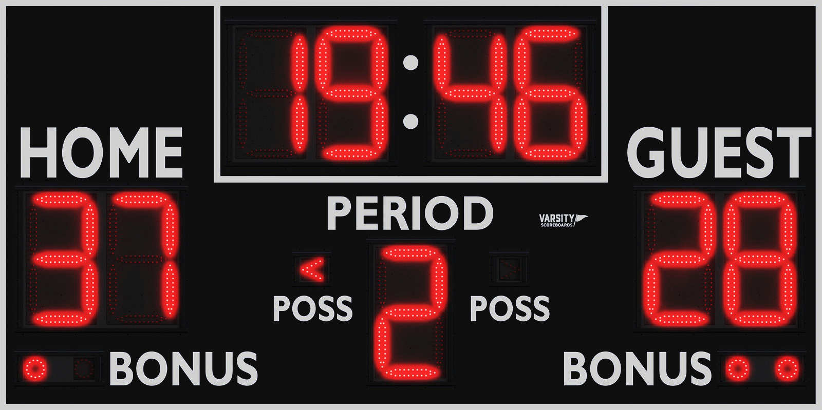 3432 Basketball/Multisport Scoreboard- Outdoor