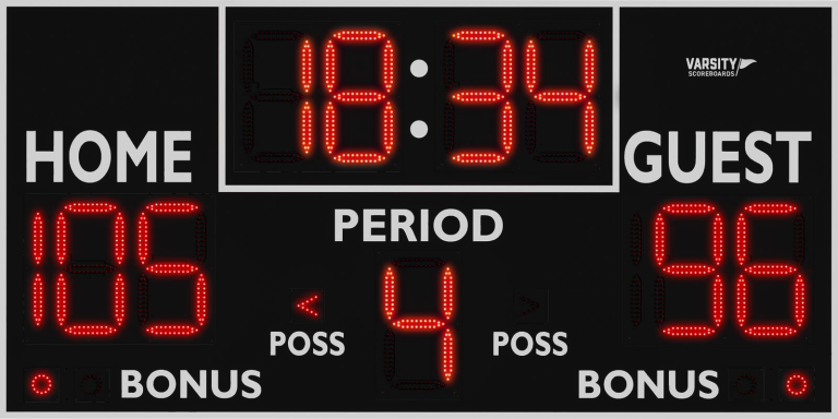 3432 Basketball/Multisport Scoreboard- Outdoor - Varsity Scoreboards