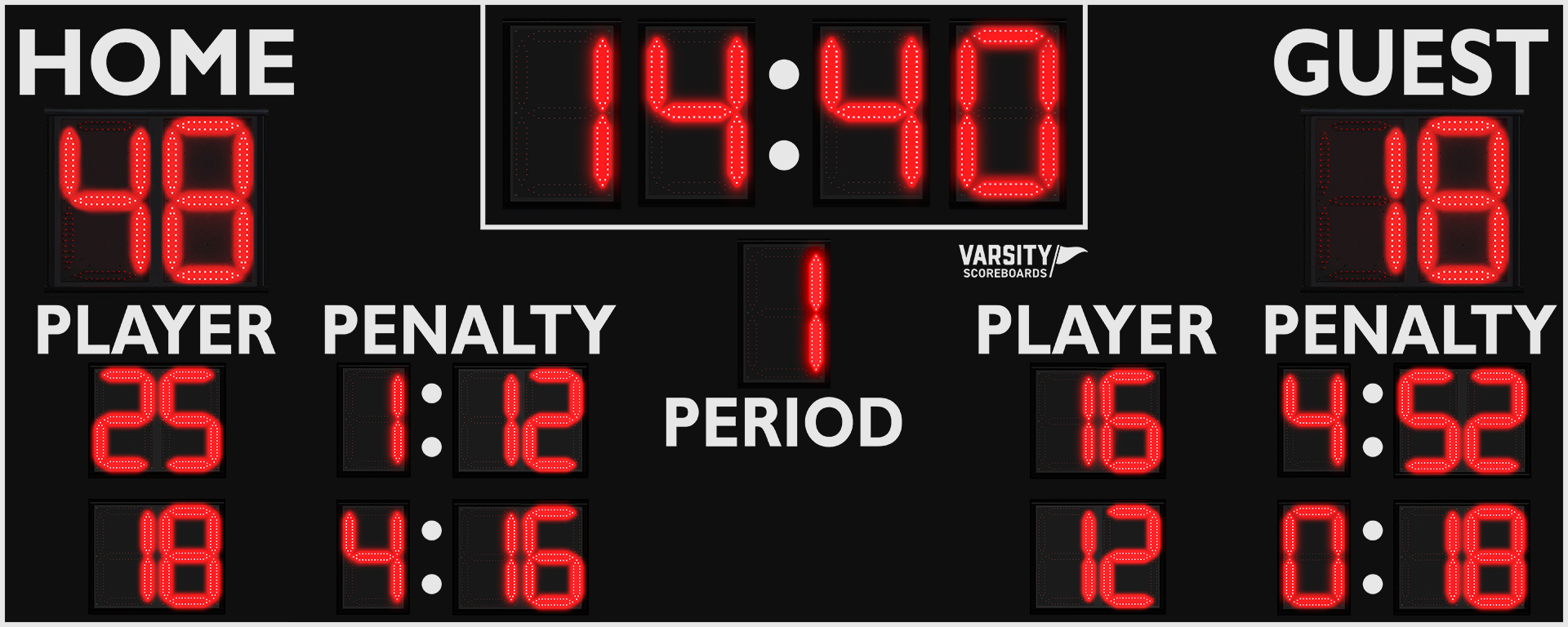 1362 Hockey/Lacrosse Scoreboard- Outdoor
